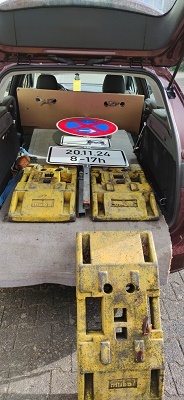 HVZ abladen Platten einzeln aus dem PKW ziehen #2